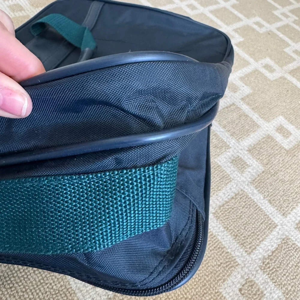 Samsonite Laptop Briefcase Travel Tech Bag Office Work Blue Nylon OS